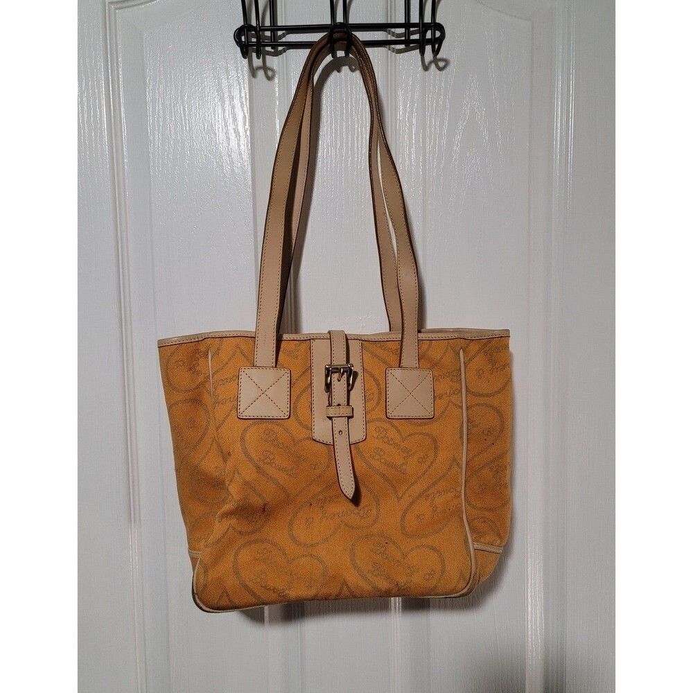 Vintage Dooney and Bourke Handbag Leather and Canvas